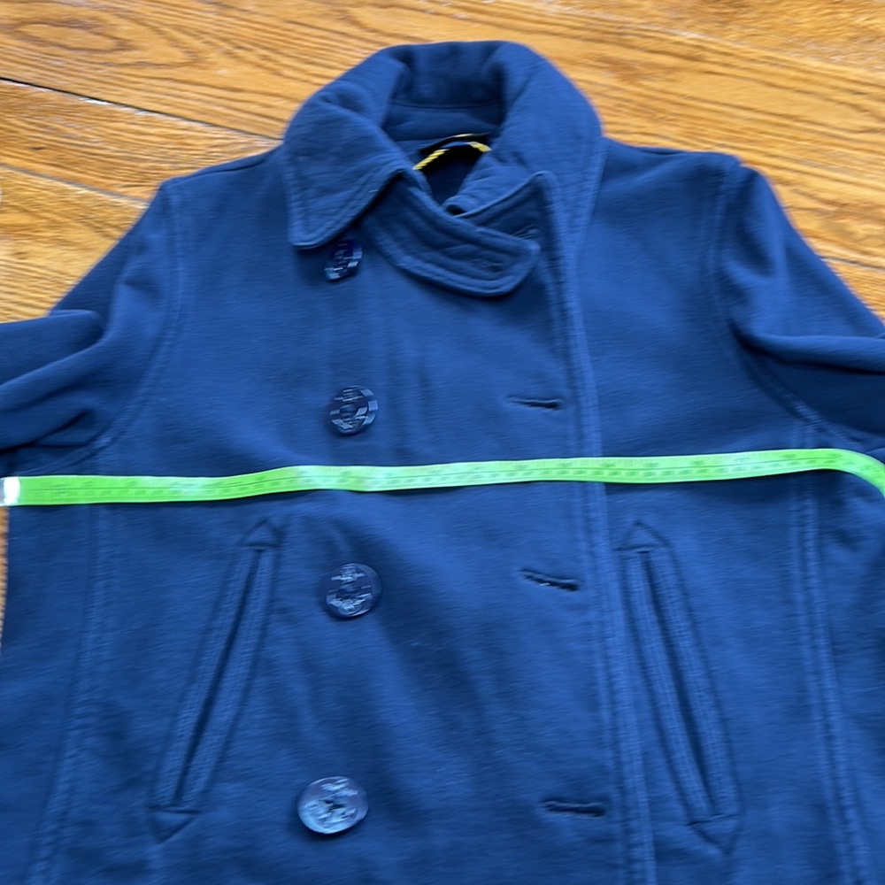 Ralph Lauren Rugby navy blue knit jacket. Blue buttons w/anchors. Size Large - Picture 9 of 12